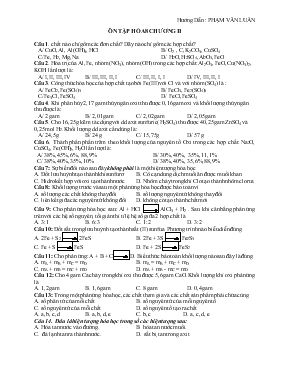 Giáo án Ôn tập hóa 8 chương II